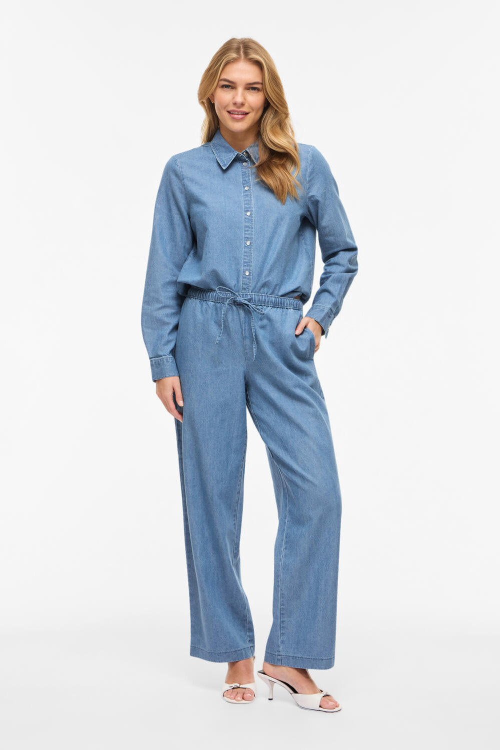 Viconga String bukser - Light Blue Denim
